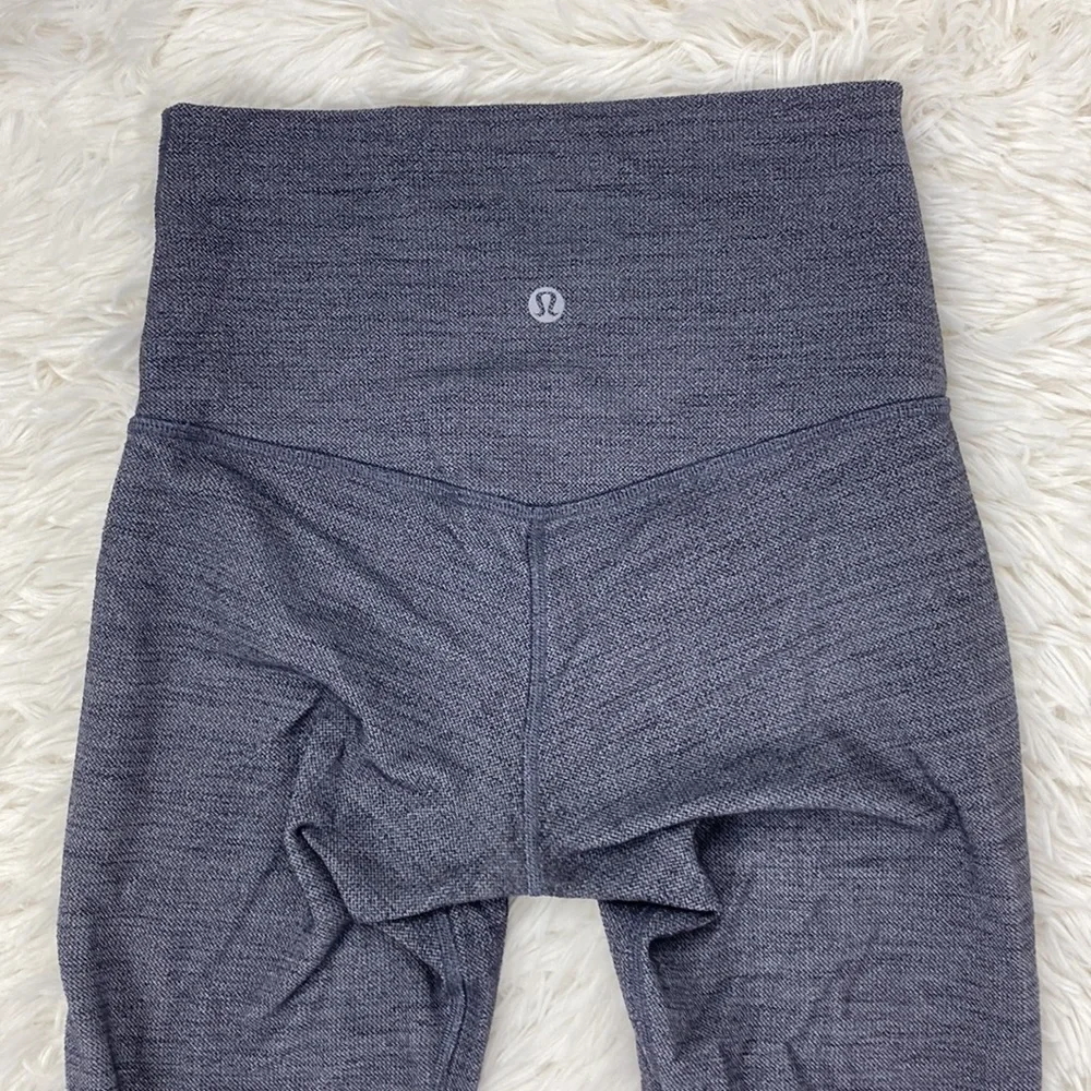 Lululemon Align Pant II 25" Mini Heathered Herringbone Heathered Black White - Picture 6 of 6
